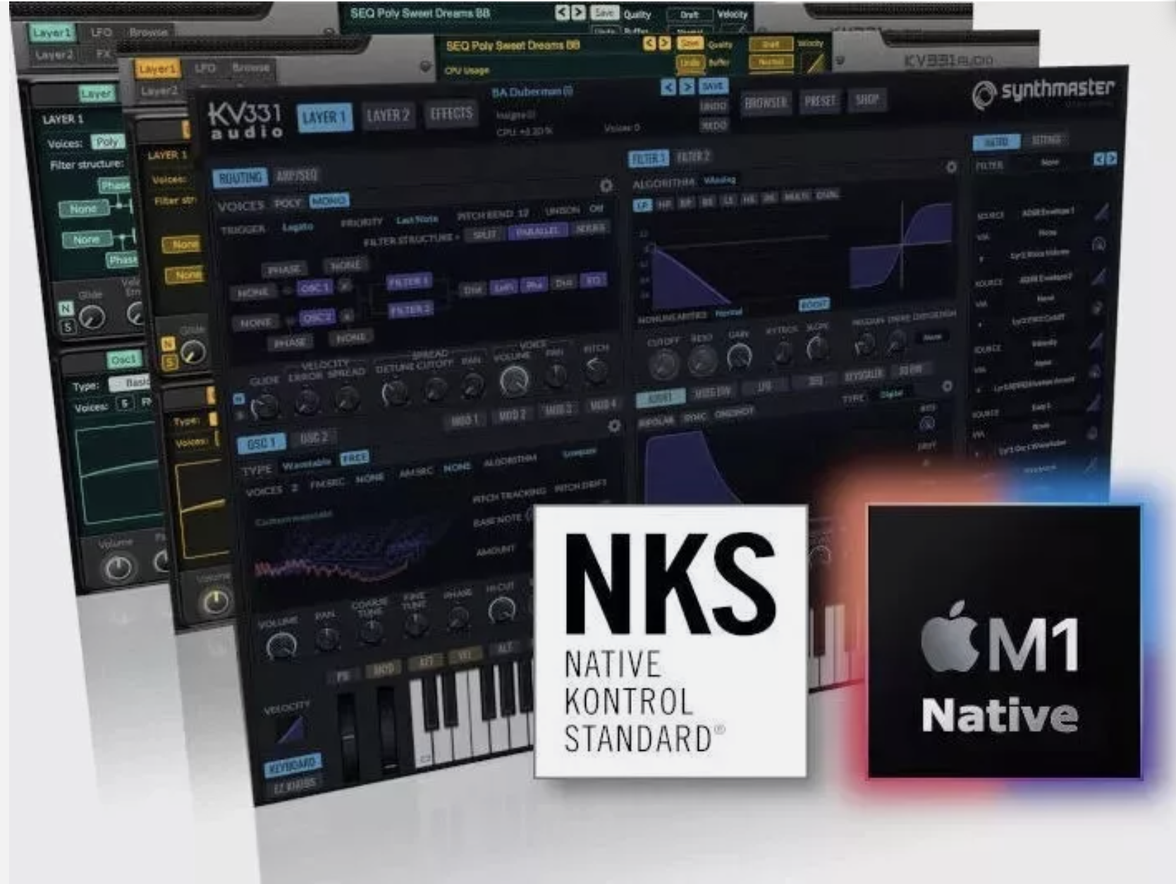 KV331 Synthmaster One + 2.9 + 2.9 Player.